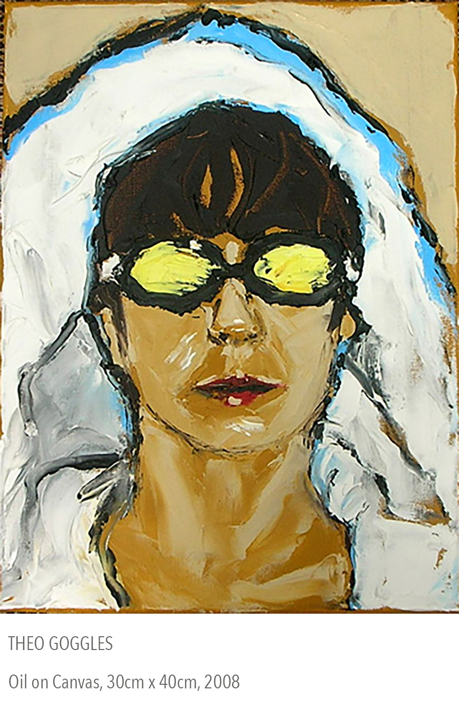 2008 oil painting called Theo Goggles